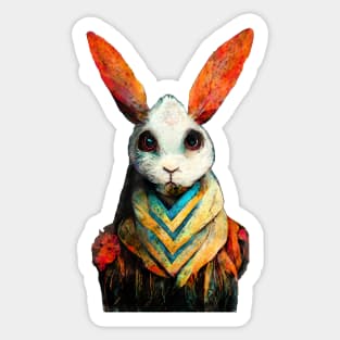 Rabbit watercolor painting #rabbit Sticker